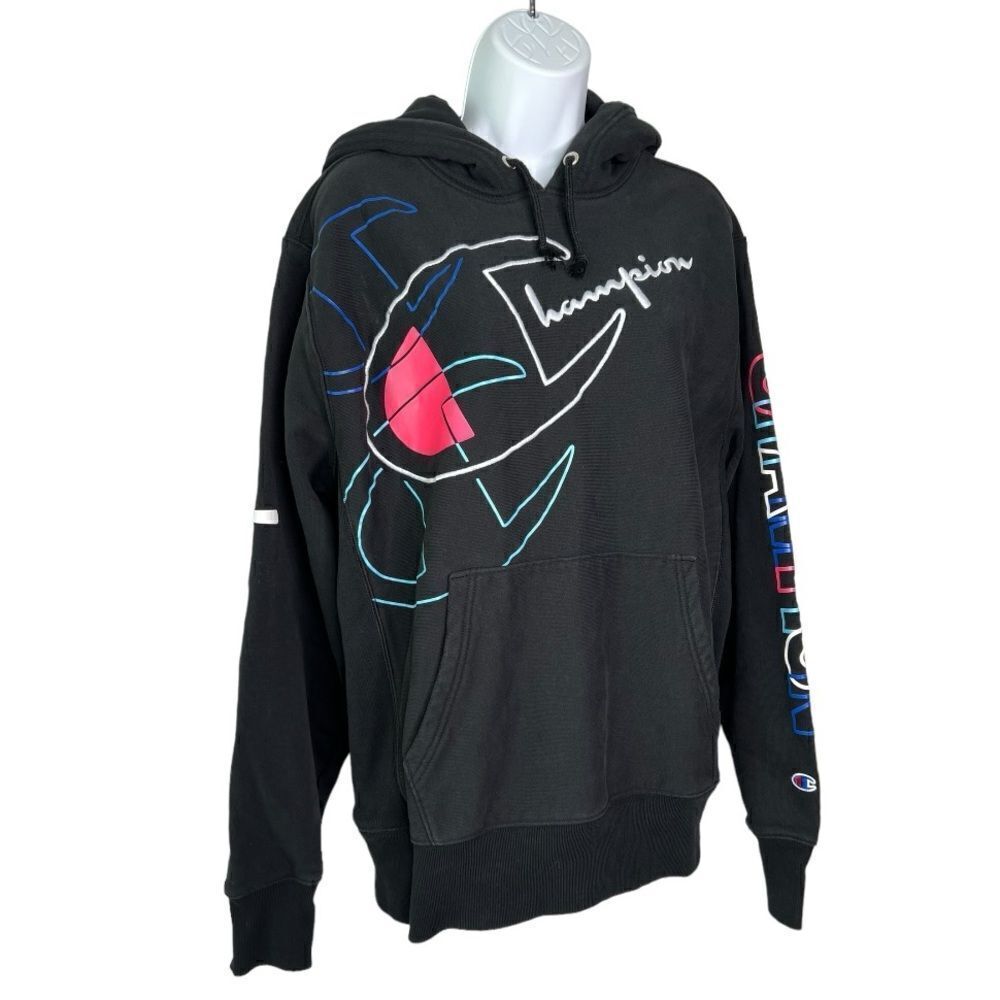 Champion L Reverse Weave Heavyweight Graphic Hooded Sweatshirt - Picture 3 of 8